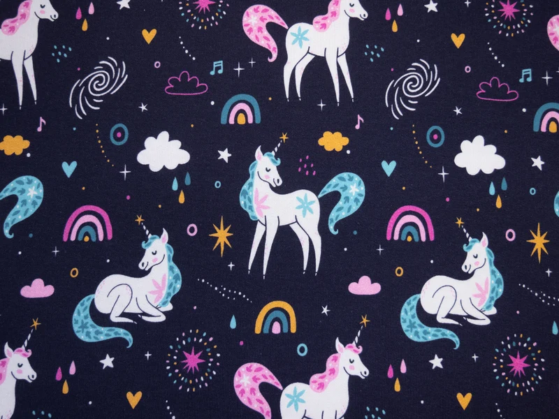 Sweatshirtstoff Gini Unicorn
