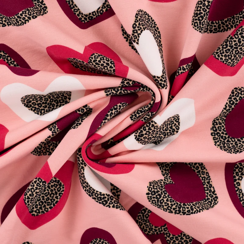 French Terry Leo Hearts