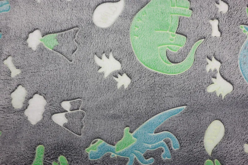 Wellnessfleece Glow in the Dark Wild Saurier