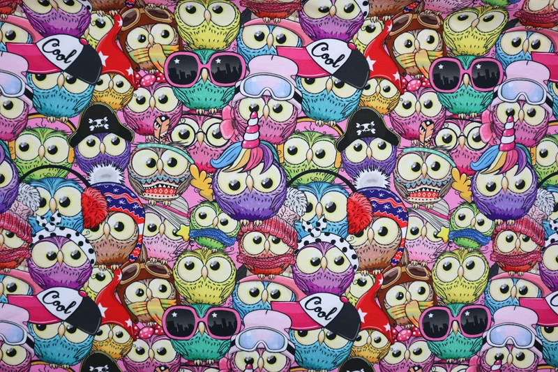 Baumwolljersey Crazy Owls