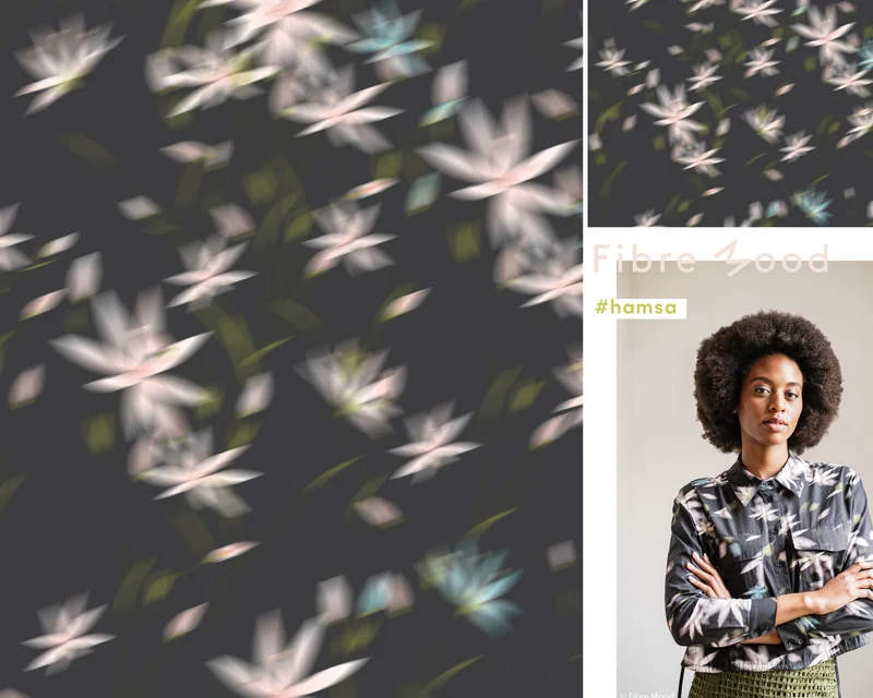 Baumwoll Popelin Flowers Blur Fibre Mood