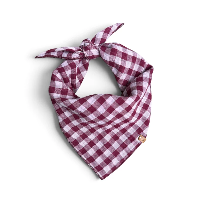 Halstuch "Cranberry Check" Musselin