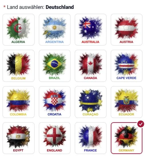 T-Shirt mit Nationalflagge zur Fußball-Weltmeisterschaft 2026 – Global Fans Collection