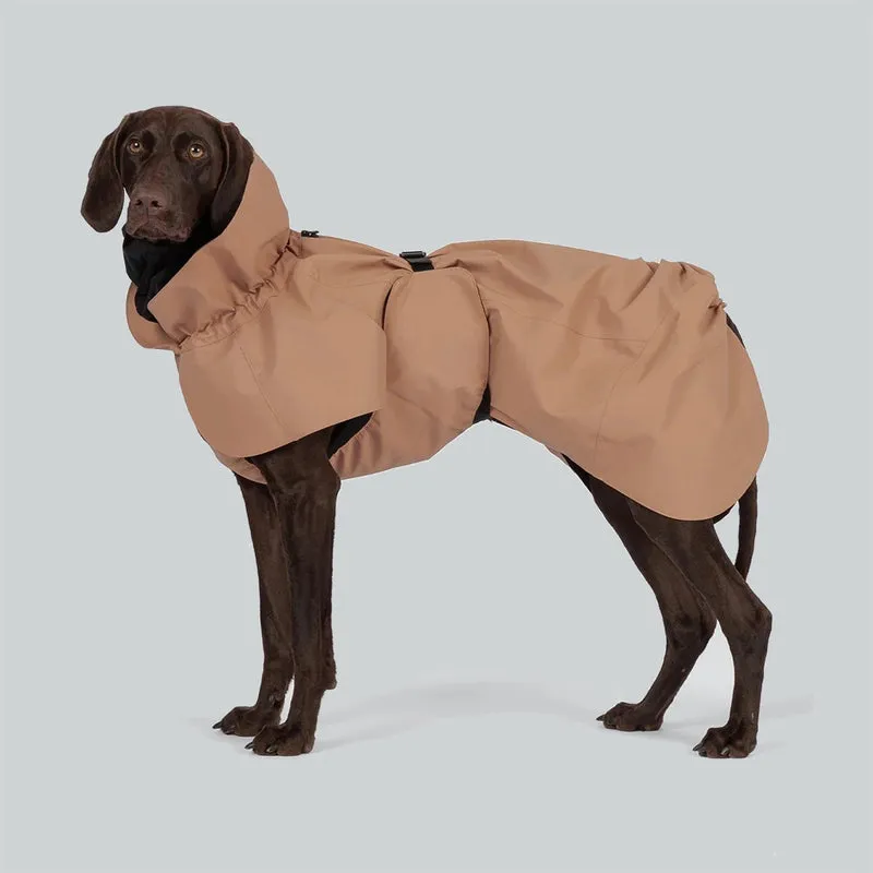 Hundemantel Visibility Raincoat Taupe