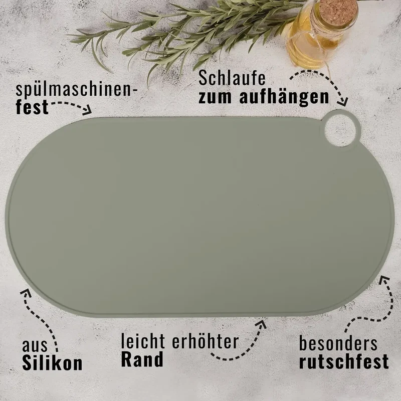 Napfunterlage aus Silikon Stone Grey
