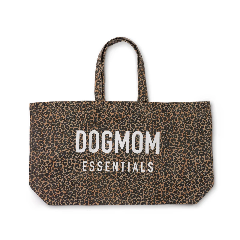 Oversize Tote Bag DOGMOM ESSENTIALS Vintage Leopard
