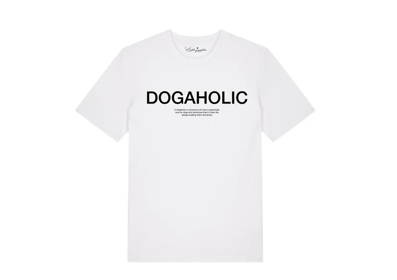 T-Shirt "DOGAHOLIC" Weiß
