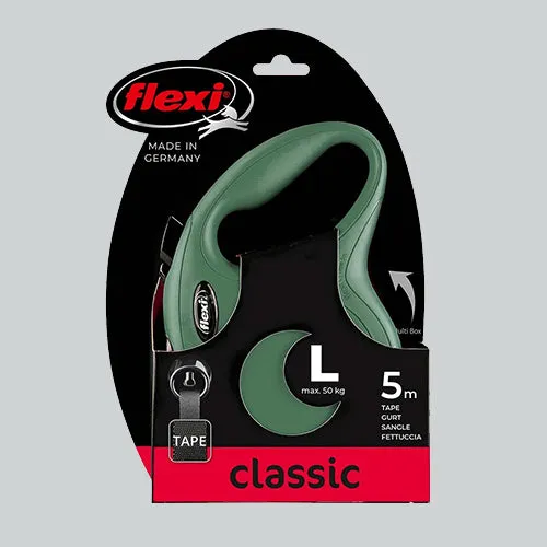 Flexi Leine New Classic Gurt Olivgrün