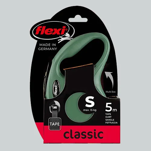Flexi Leine New Classic Gurt Olivgrün