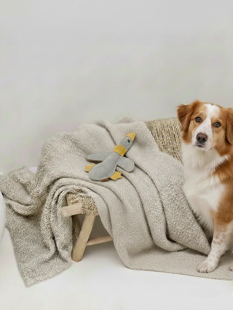 BUDDY. Hundespielzeug aus Leder "Große Ente"