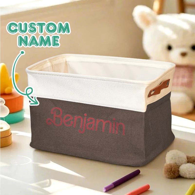 Personalisierte Aufbewahrungskorb mit Namen - Organizer Geschenke für Kinder