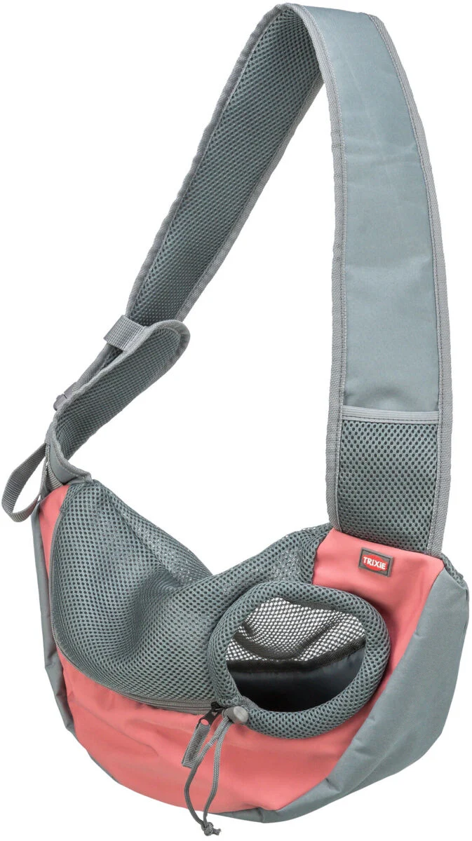 Cross-Body Hundetragetasche Fronttasche Sling mit Reißverschluss und Guckloch mit Tunnelzug