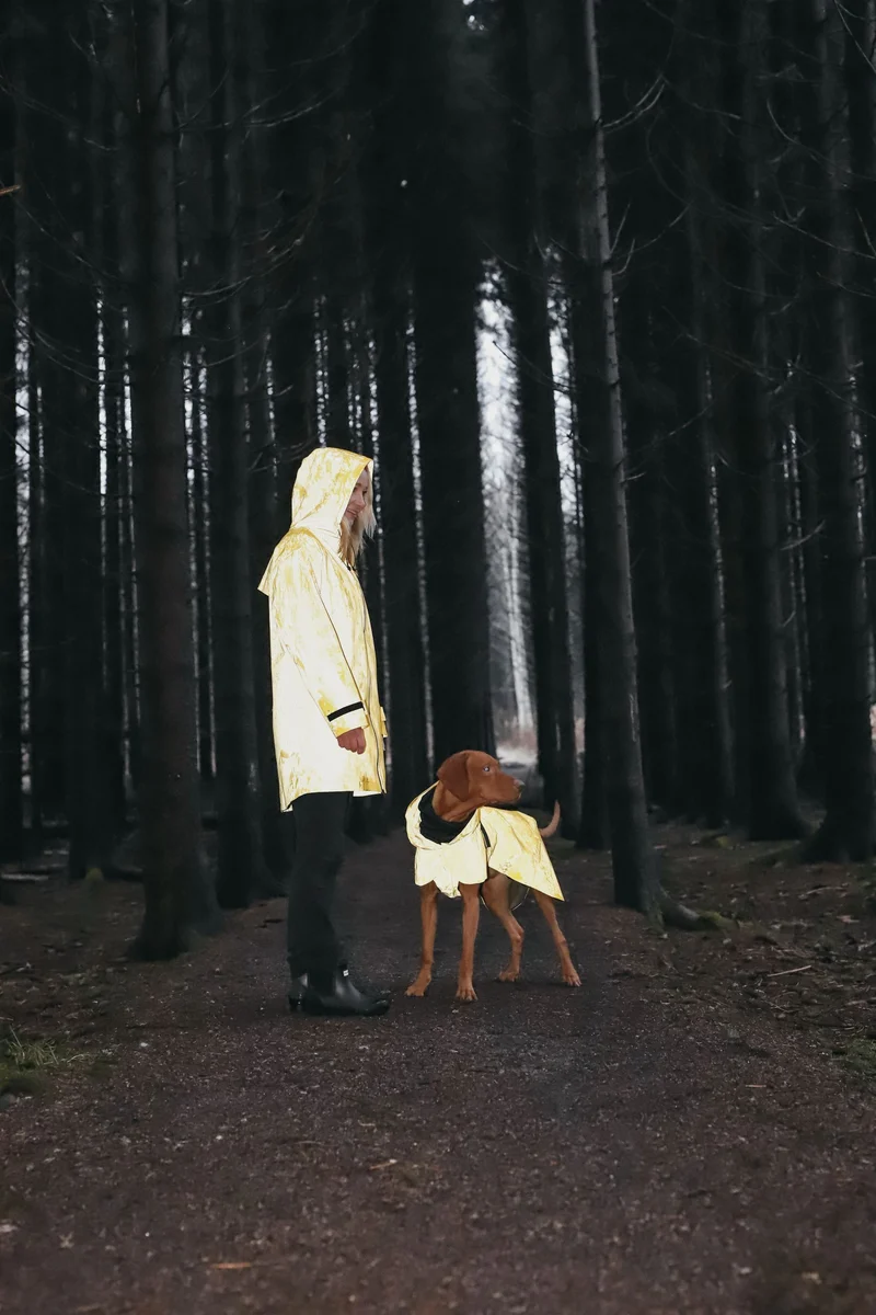 Vollreflektierender Hunderegenmantel Lite Yellow
