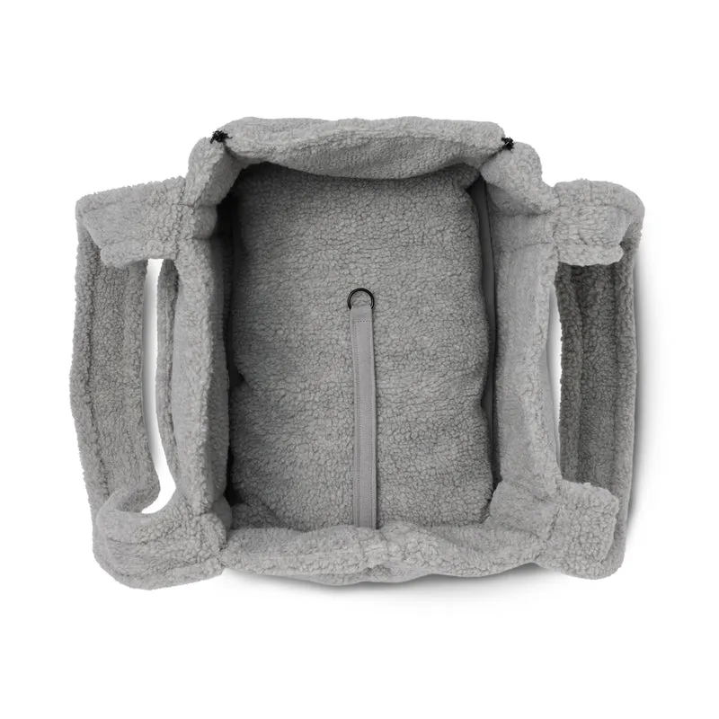 Hundetasche Teddy Hellgrau handgefertigt