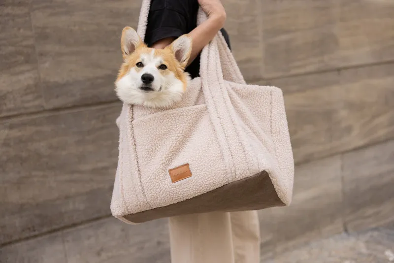 Hundetasche Teddy Beige handgefertigt