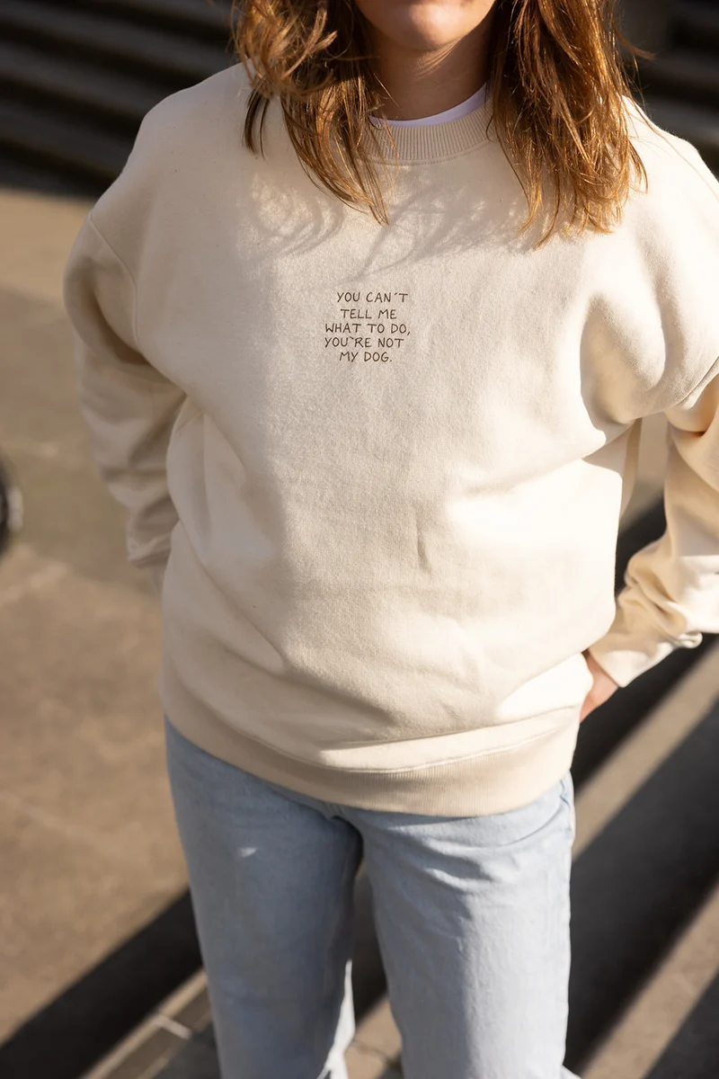 YOU´RE NOT MY DOG Sweater Natural