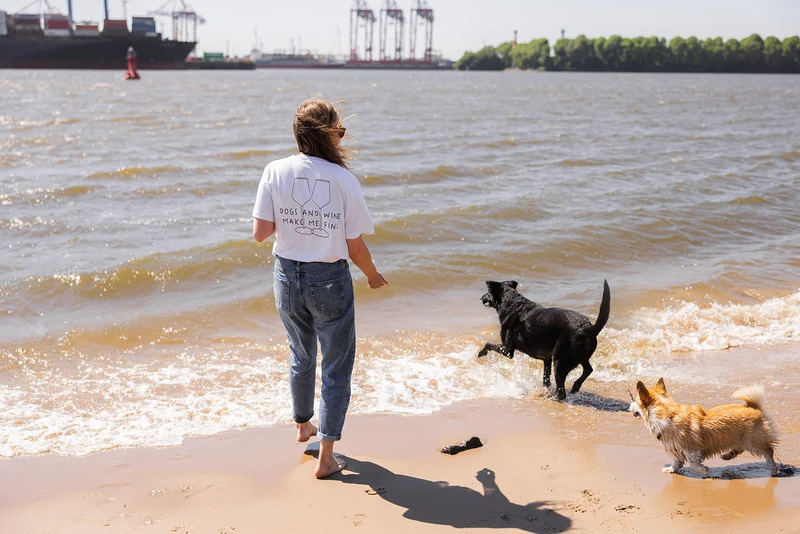 DOGS AND WINE MAKE ME FINE T-Shirt