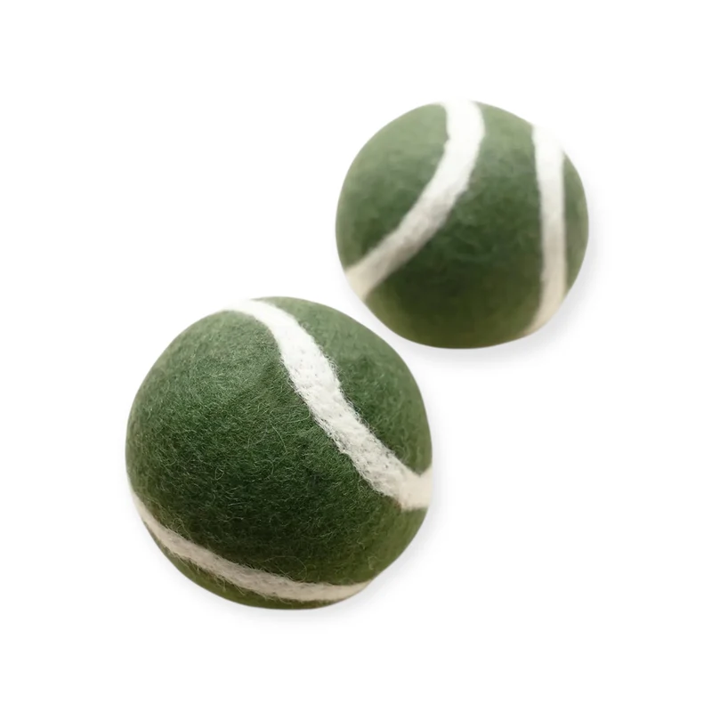 Tennisball aus Wolle Grün