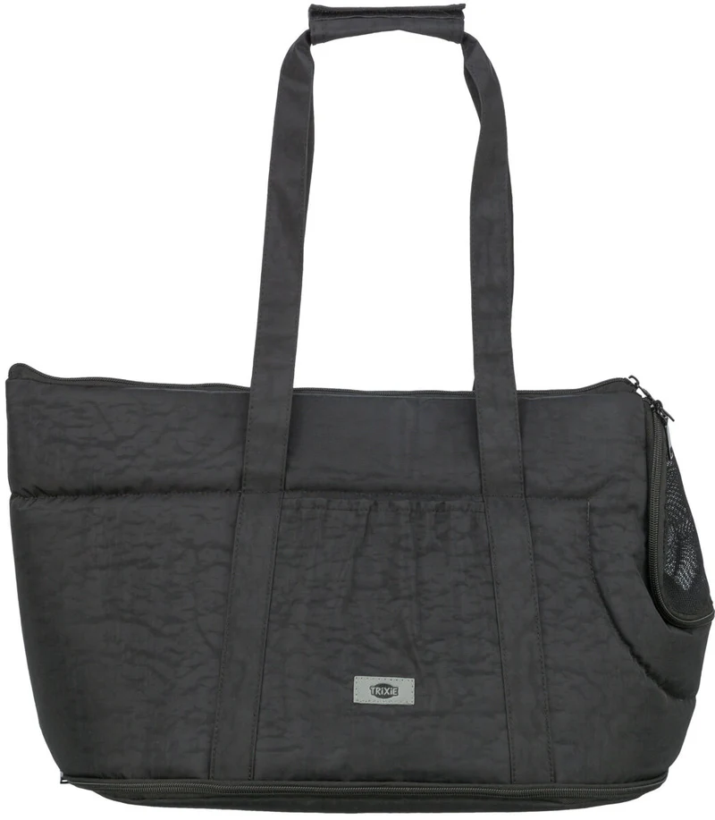 Hundetragetasche Schultertasche Riva aus Jacquard-Stoff mit Fleecefutter und abnehmbarem Netzeinsatz