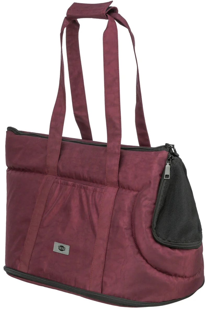 Hundetragetasche Schultertasche Riva aus Jacquard-Stoff mit Fleecefutter und abnehmbarem Netzeinsatz