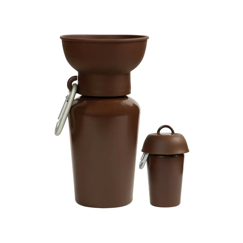 Limited Edition Reiseflasche Flip für Hunde 590ml Braun