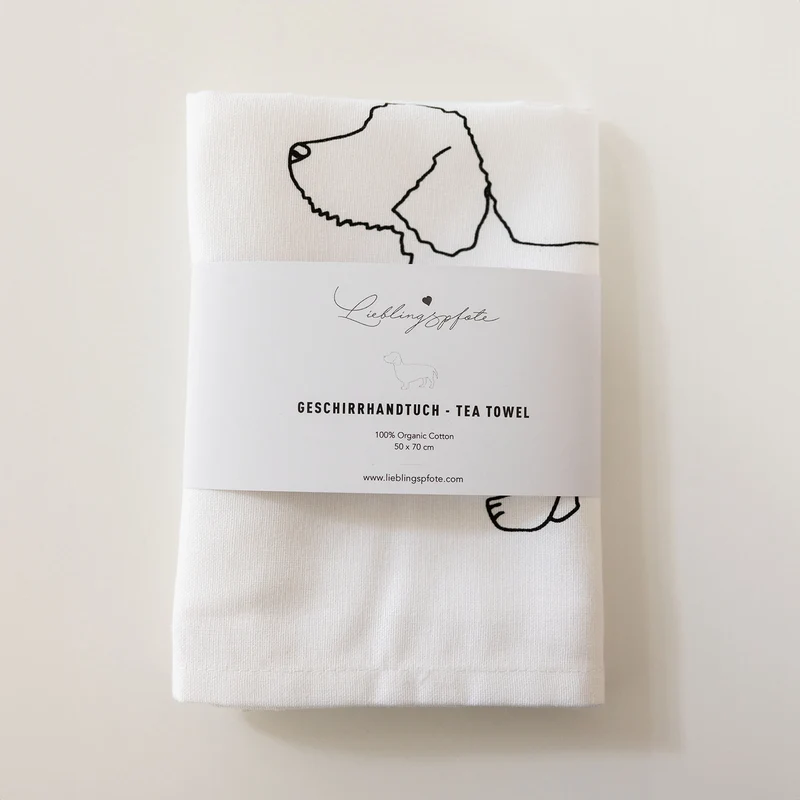 Geschirrhandtuch Rauhaardackel, Limitiere Edition