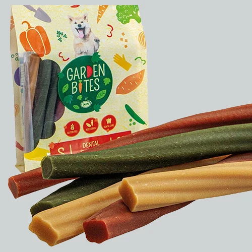 Kauartikel garden bites dental twisters gemischte Farben