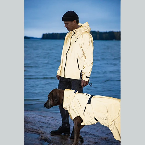 Hundemantel Visibility Raincoat Yellow