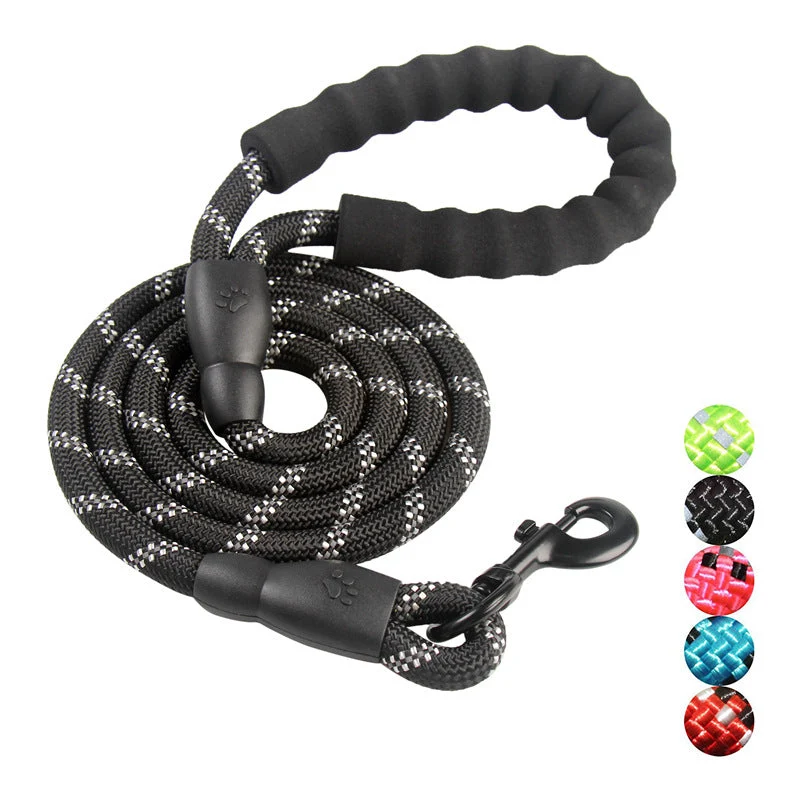 Nylon Hundeleine mit weichem Griff aus Polsterschaum 150cm Länge