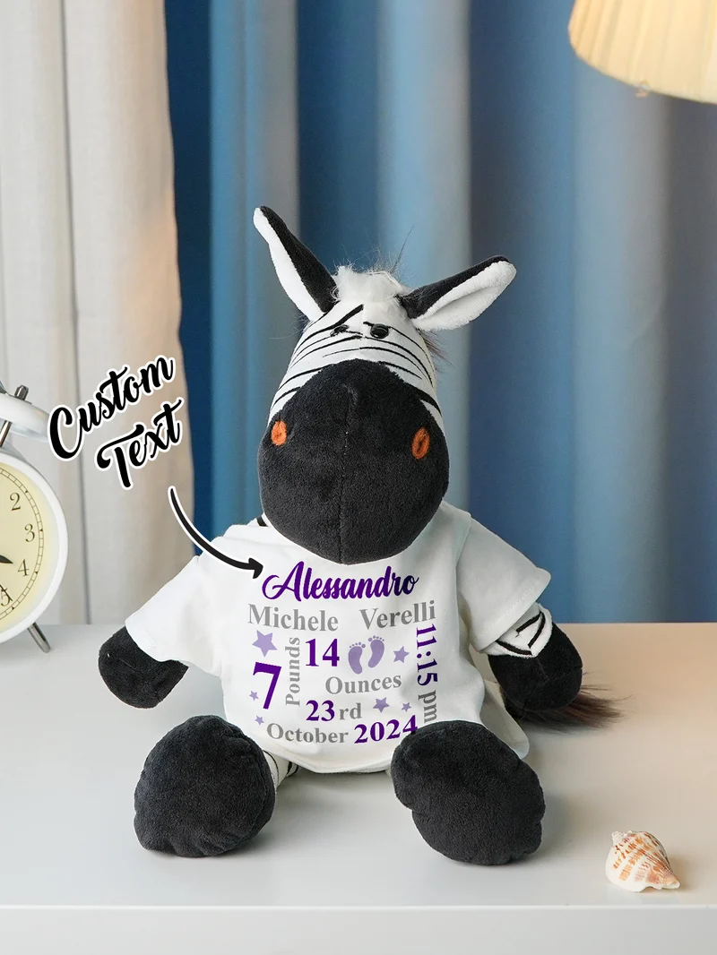 Personalisierte Tier Plüsch Kuscheltier Geburt Ankündigung Geschenk für Baby Shower