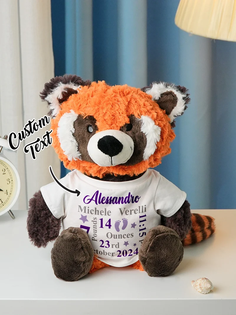 Personalisierte Tier Plüsch Kuscheltier Geburt Ankündigung Geschenk für Baby Shower