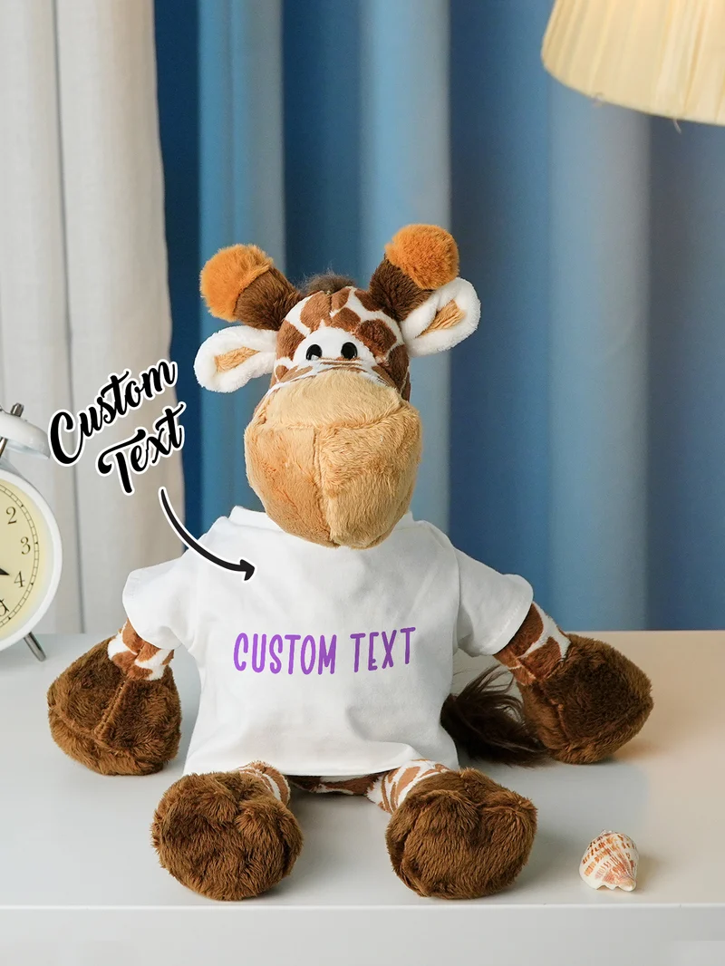 Personalisierte Tier Plüsch Kuscheltier Geburt Ankündigung Geschenk für Baby Shower