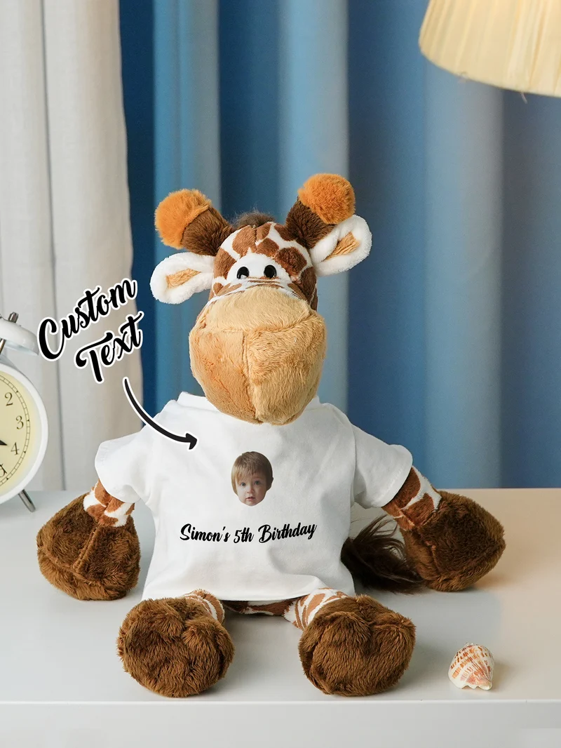 Personalisierte Tier Plüsch Kuscheltier Geburt Ankündigung Geschenk für Baby Shower