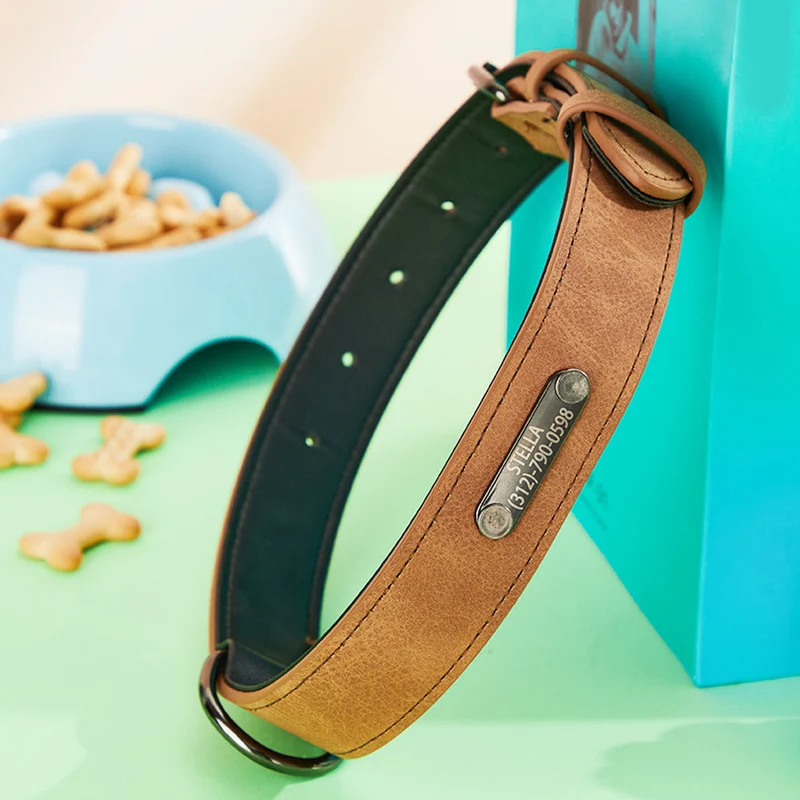 Leder Hundehalsband Personalisiert - Geschenk für Tierliebhaber