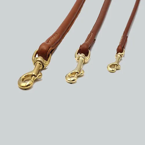 Lederleine rundgenäht cognac