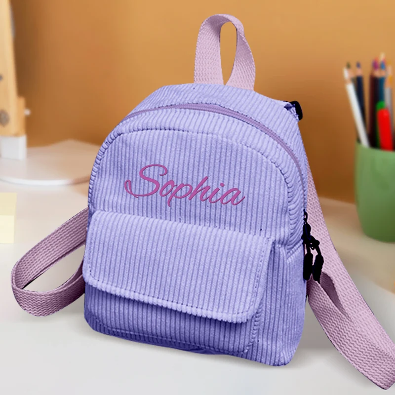 Personalisierter Mini Rucksack mit Namen Kindergarten Schule Geschenk für Kinder
