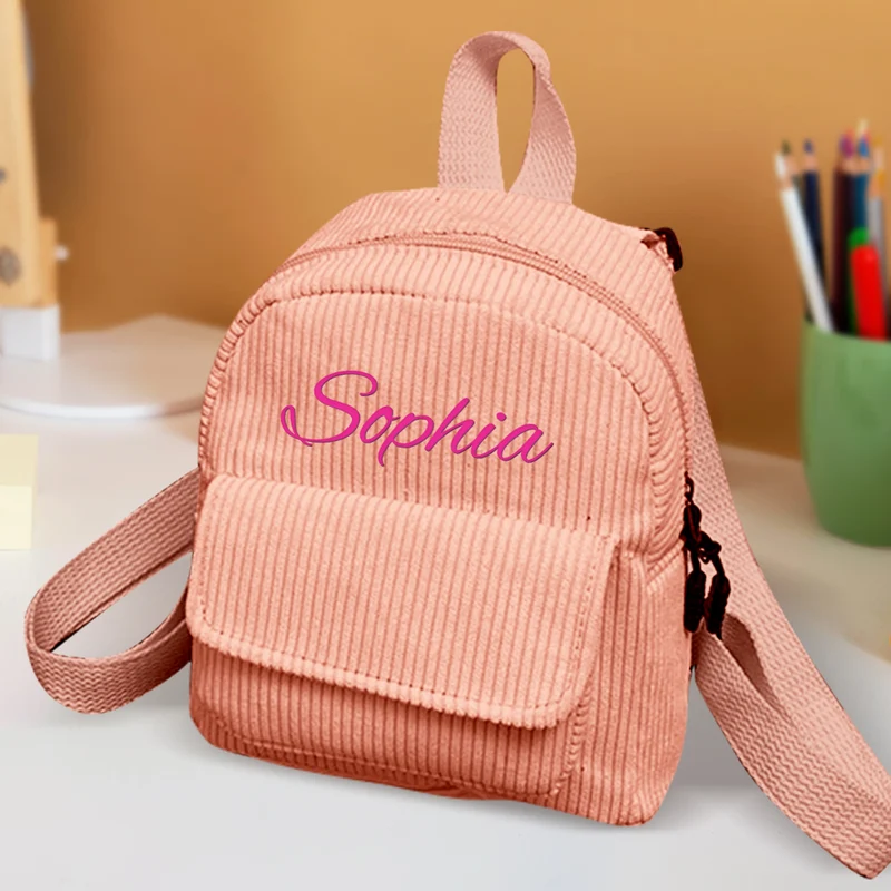 Personalisierter Mini Rucksack mit Namen Kindergarten Schule Geschenk für Kinder