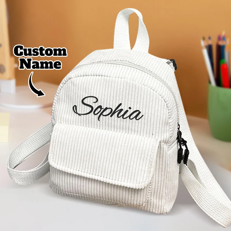 Personalisierter Mini Rucksack mit Namen Kindergarten Schule Geschenk für Kinder