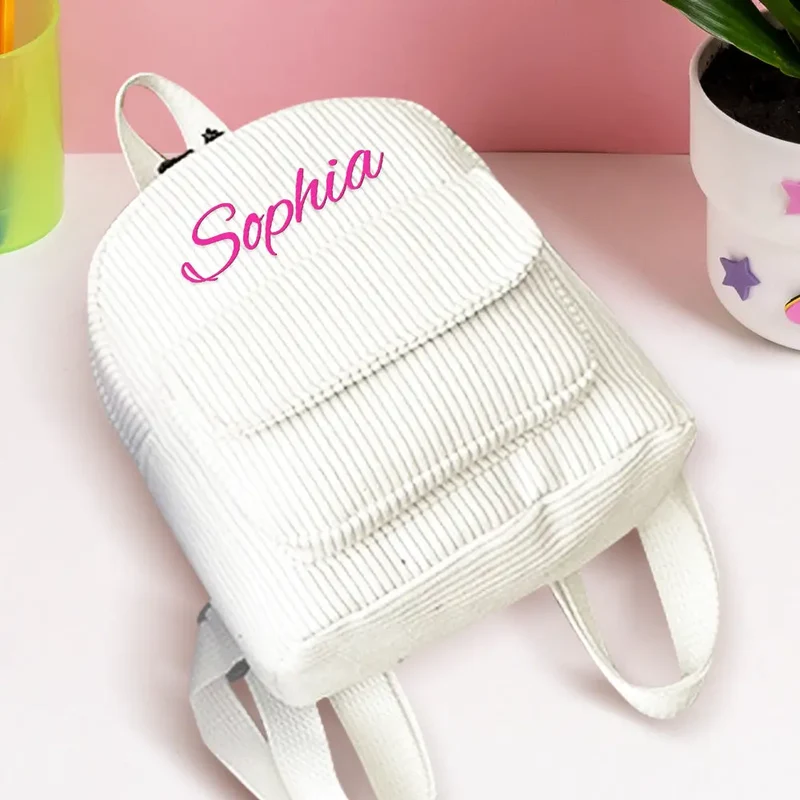 Personalisierter Mini Rucksack mit Namen Kindergarten Schule Geschenk für Kinder