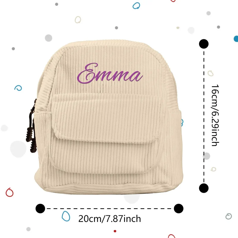 Personalisierter Mini Rucksack mit Namen Kindergarten Schule Geschenk für Kinder