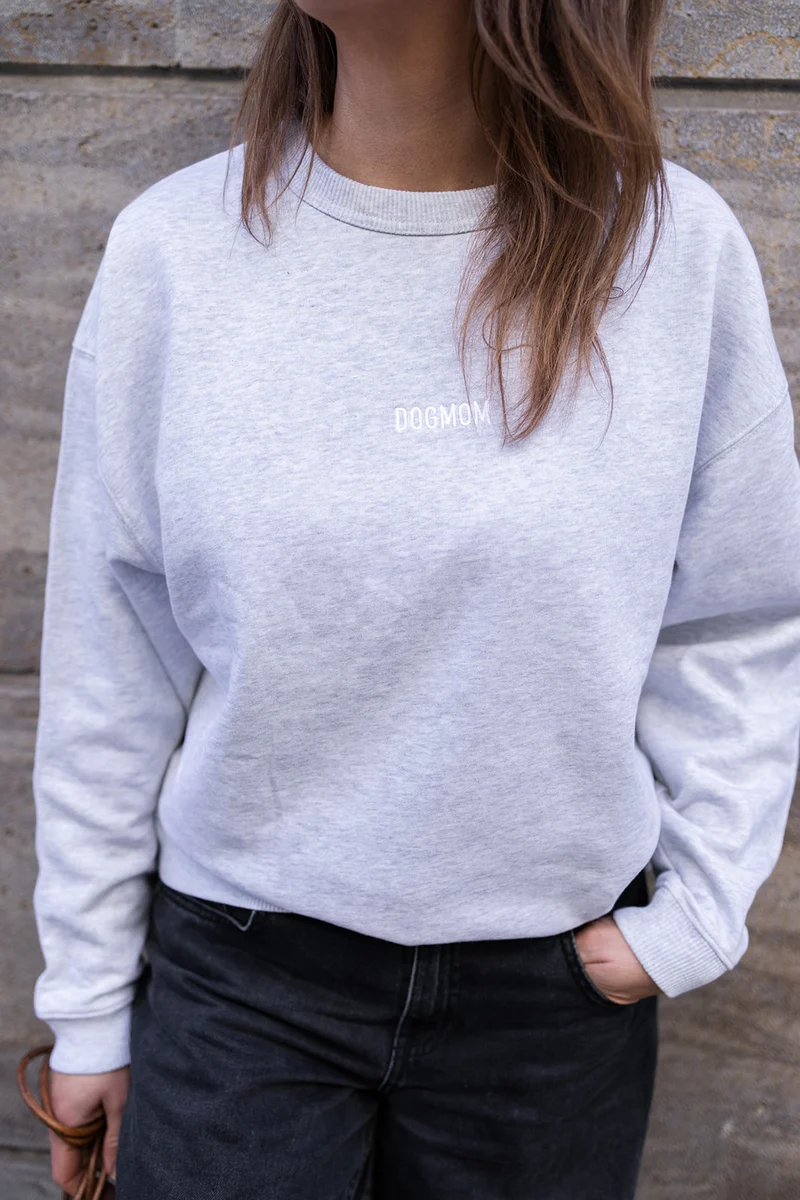 Oversize Sweater "DOGMOM" Navy
