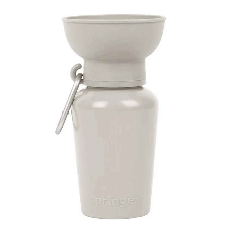 Reiseflasche Flip für Hunde 590ml Beige