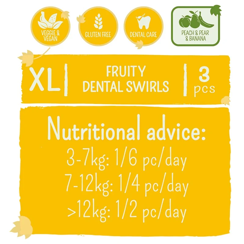 Garden Bites Fruity Dental Swirls Gemischte Farben XL 1 Stück