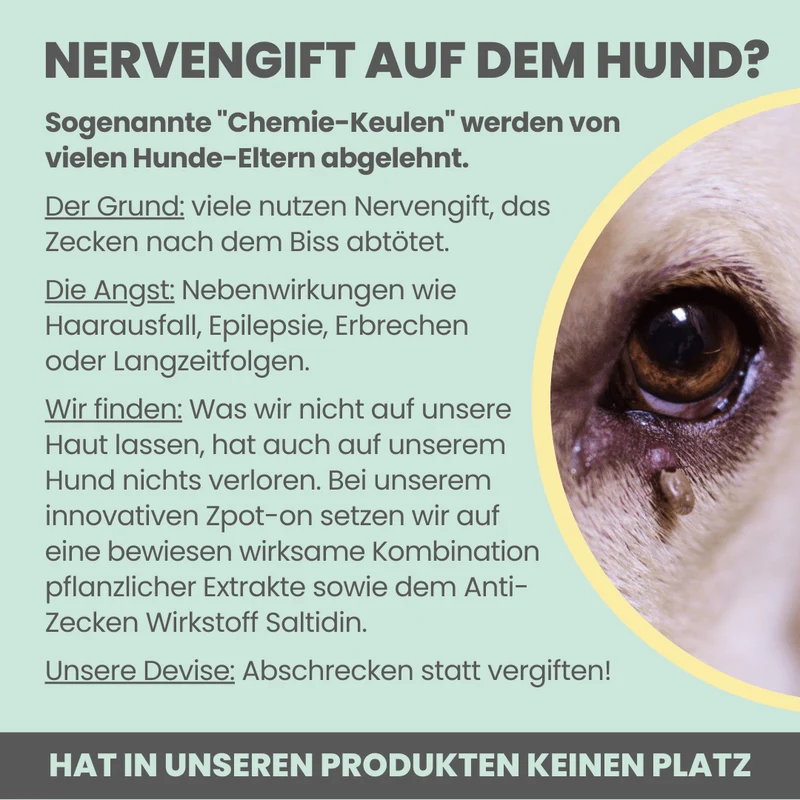 noms+ Zpot-on für Hunde gegen Zecken, Flöhe, Milben & Mücken
