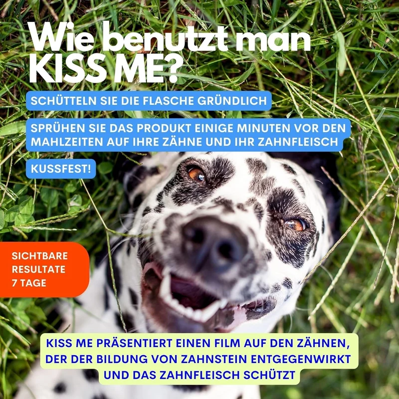 Kiss Me - Natürliches Zahnspray gegen Maulgeruch für Hunde 100g VEGAN