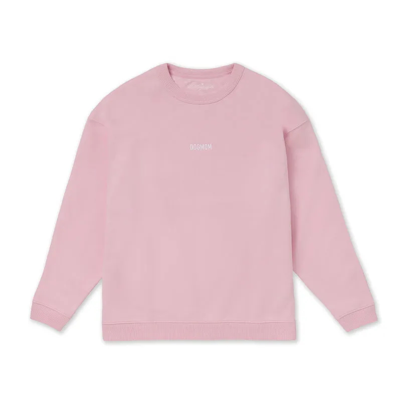 Oversize Sweater "DOGMOM" Light Rose