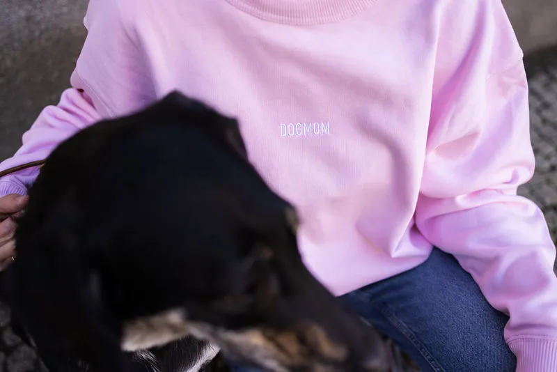 Oversize Sweater "DOGMOM" Light Rose