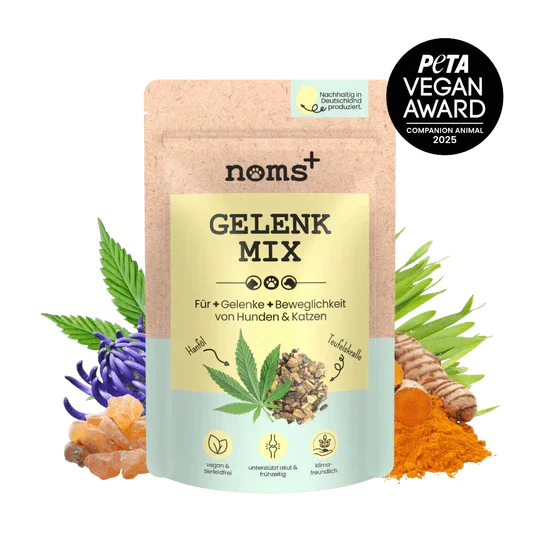 Noms+ Gelenkmix mit Teufelskralle, Kurkuma & Glucosamin für Hunde & Katzen | Unterstützt akut & frühzeitig | 100% vegan & tierleidfrei