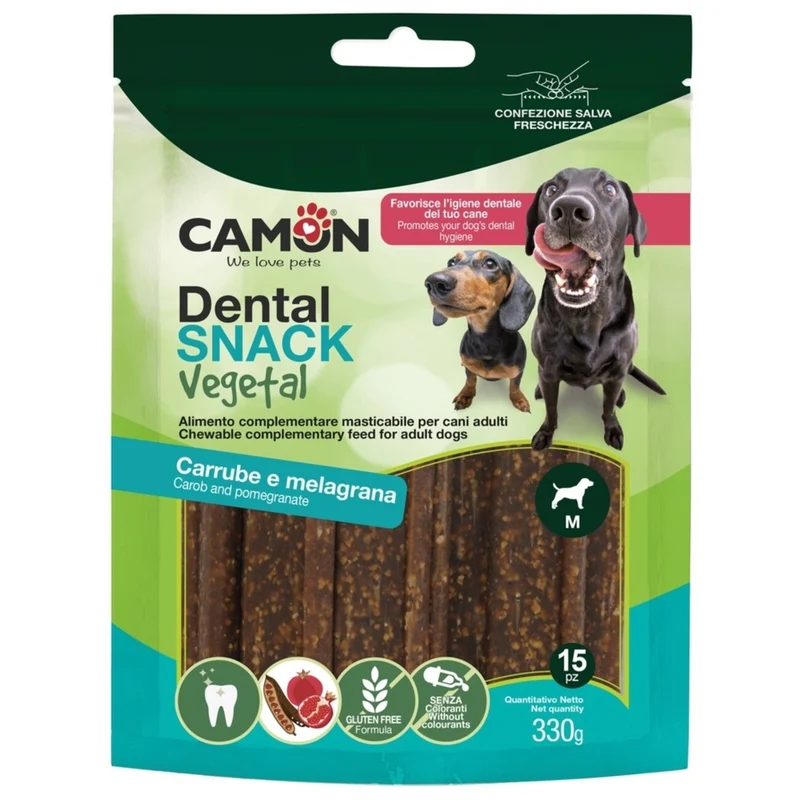 Vegane Dental Sticks mit Johannisbrot & Granatapfel für Hunde