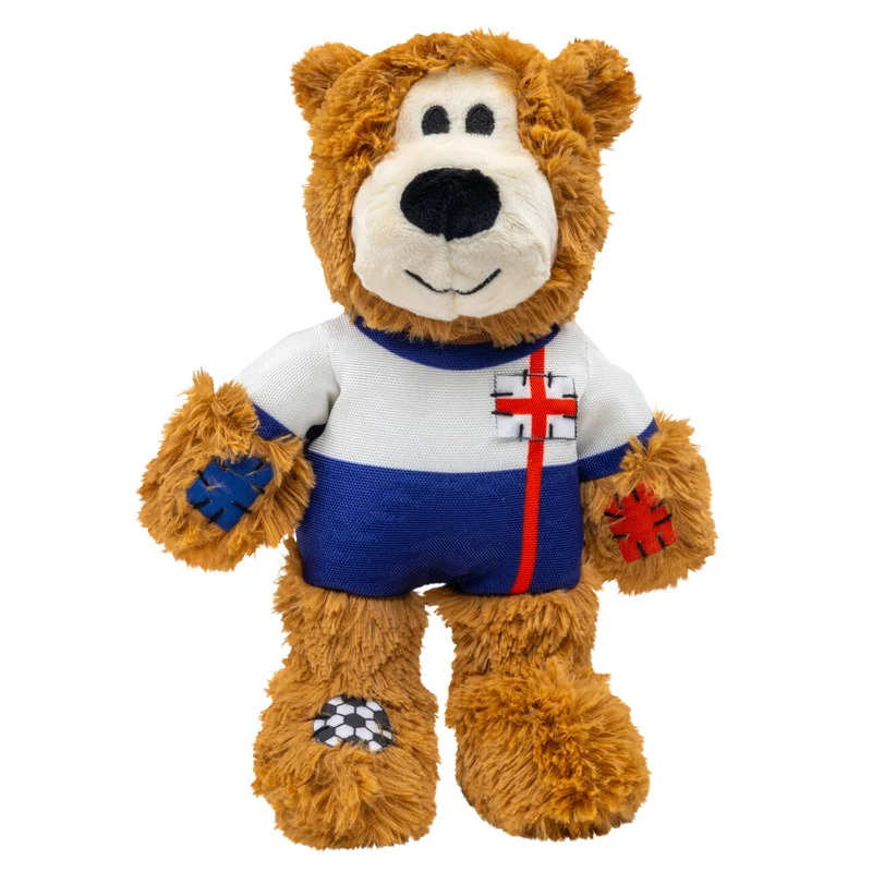 KONG Wild Knots Nation Sport Bear – Plüsch-Hundespielzeug im Fussball-Trikot